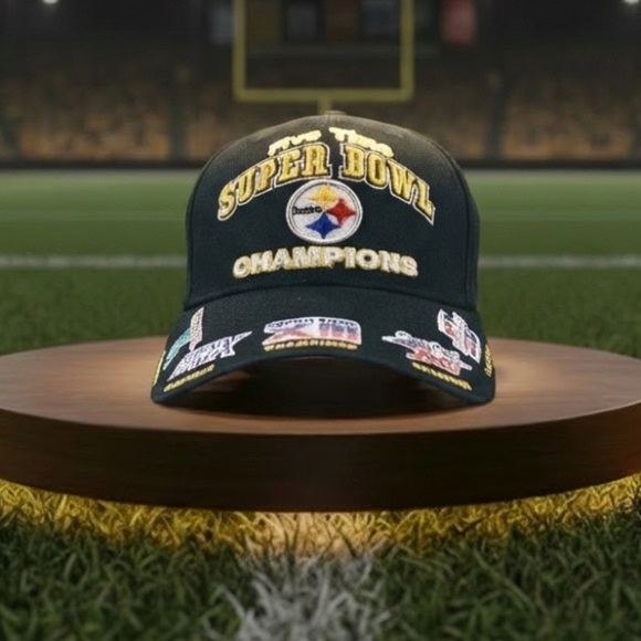 Reebok Other - Vintage Reebok Pittsburgh Steelers 5 Time Super Bowl Champions Hat OSFA